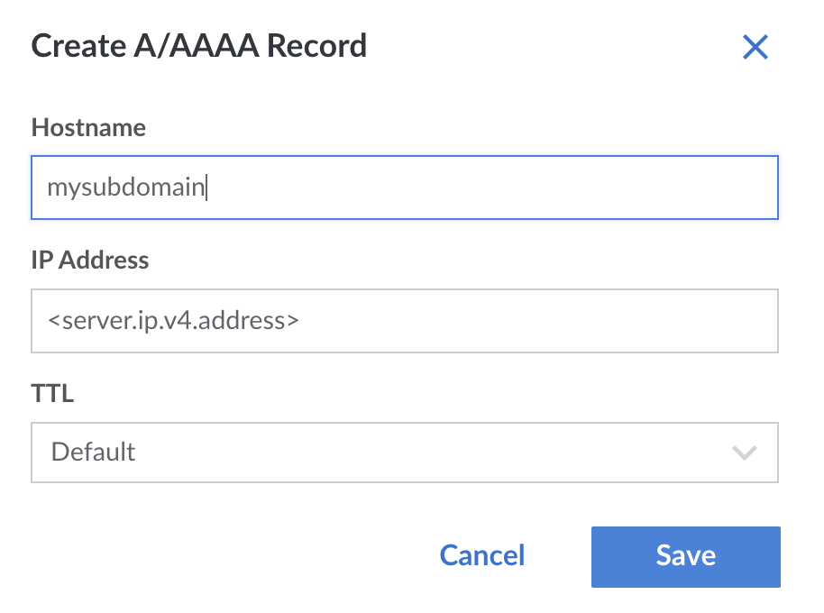 linode add subdomain